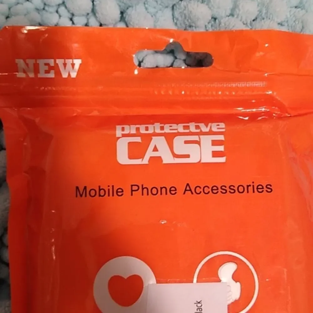 Samsung Galaxy A10 protective case. With credit card on back of phone.